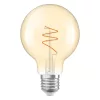 LED dekoratív izzó G80 gömb alakú E27 4,9 W = 40 W 470 lm 2200 K Meleg CRI90 300° Szabályozható borostyánszínű Vintage 1906 Osram