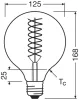LED dekoratív izzó G125 gömb alakú E27 8.4W = 60W 806lm 2400K Meleg 300° Szabályozható Vintage 1906 Osram