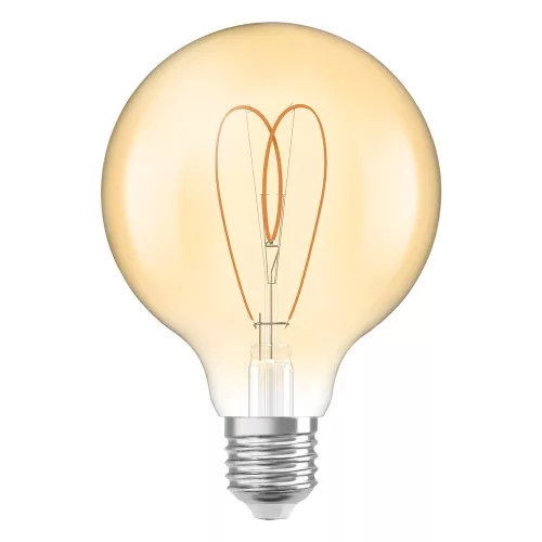 LED dekoratív izzó G95 gömb alakú E27 4,9 W = 40 W 470 lm 2200 K Meleg CRI90 300° Borostyánsárga, szabályozható Vintage 1906 Osram