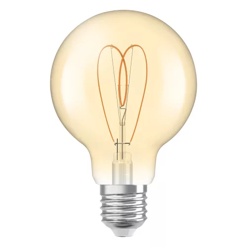 LED dekoratív izzó G80 gömb alakú E27 8W = 60W 806lm 2200K Meleg CRI90 300° Borostyánsárga, szabályozható fényerővel Vintage 1906 Osram