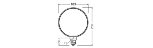 LED dekoratív izzó G183 gömb alakú E27 4W = 12W 110lm 1800K Meleg 330° Füstölt izzószálas, szabályozható fényerővel Vintage 1906 Osram