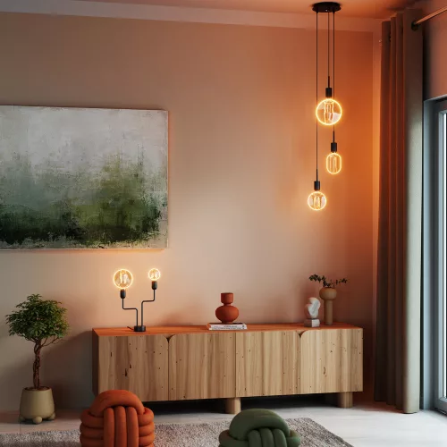 LED dekoratív izzó G183 gömb alakú E27 4W = 22W 220lm 1800K Meleg 330° Izzószálas, szabályozható fényerővel Vintage 1906 Osram