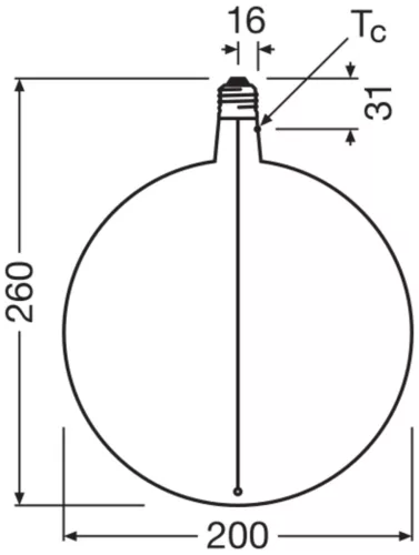LED dekoratív izzó E27 4,8 W = 20 W 200 lm Meleg 1800 K 320° Borostyánszínű izzószál, szabályozható fényerővel, Vintage 1906 Osram
