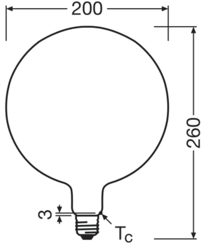 LED dekoratív izzó E27 7.3W = 60W 806lm Meleg 2700K 320° Szabályozható Vintage 1906 Osram