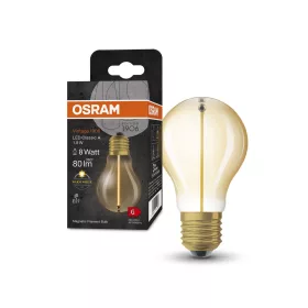   LED dekoratív izzó A60 E27 1.8W = 8W 80lm 2700K Meleg 320° Izzószál Vintage 1906 Osram