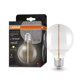   LED dekoratív izzó G95 gömb alakú E27 2.2W = 16W 150lm 2700K Meleg 320° Izzószál Vintage 1906 Osram