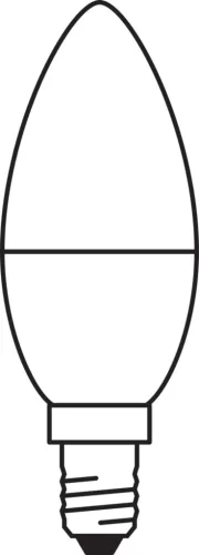 LED izzó B35 E14 gyertya 4.9W = 40W 470lm 6500K Hideg 220° Osram