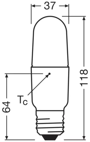 LED izzó B37 E27 kapszula 8.5W = 60W 806lm 2700K Meleg 240° STAR CLASSIC Osram