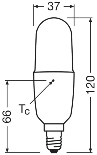 LED izzó B37 E14 kapszula 9.5W = 75W 1055lm 2700K Meleg 240° STAR CLASSIC Osram