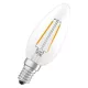 LED izzó B35 E14 gyertya 1.8W = 25W 250lm Meleg 2700K 300° Filament STAR CLASSIC Osram