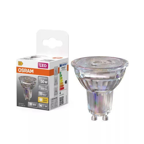 LED izzó PAR16 reflektor GU10 2.4W = 35W 230lm 6500K Hideg 36° STAR CLASSIC Osram