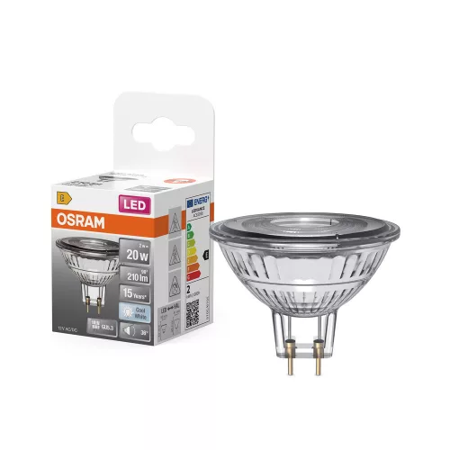 LED izzó PAR16 reflektor GU10 3.1W = 32W 350lm 6500K Hideg 120° STAR CLASSIC Osram