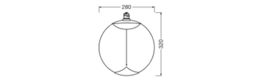 Vintage LED izzó E27 12W = 35W 400lm 1800K Meleg 320° Füstölt, szabályozható fényerejű izzószálas Vintage 1906 Osram