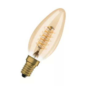   LED izzó B35 Vintage E14 3.4W = 25W 250lm 2200K Meleg 320° Borostyánszínű, szabályozható izzószálas Vintage 1906 Osram