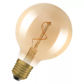   G120 Vintage E27 LED izzó 1.8W 30lm 2200K Meleg 320° Borostyánszínű Izzószál Vintage 1906 Osram