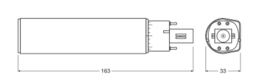 G24 LED fénycső 10W = 26W 1100lm 6500K Hideg 120° DULUX Osram