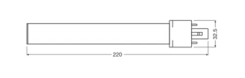 LED fénycső G23 6W = 11W 700lm 6500K Hideg 120° DULUX Osram