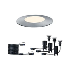   Süllyesztett lámpa FLOOR MINI Plug & Shine LED 3x2.5W 3000K 24V IP67 Silver Paulmann