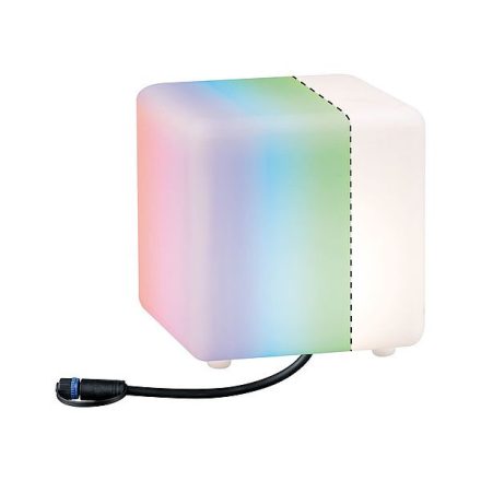Izzó Plug & Shine Cube LED 2.8W 24V IP67 RGBW ZigBee Cube 20cm Fehér Paulmann