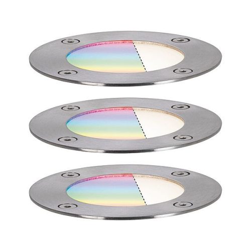 Plug & Shine LED lámpák 3x3,6W 24V IP65 RGBW ZigBee Silver Paulmann