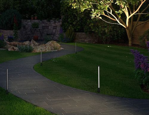 Kültéri kerti lámpa Plug & Shine Poller PIN LED 5W 24V IP65 3000K kalapált szaag antracit Paulmann