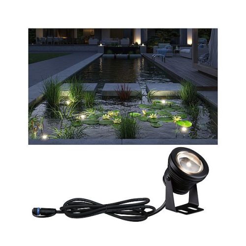 Kültéri kerti lampa kültéri Plug & Shine Spot LED 5W 24V IP68 3000K Pond Black Paulmann