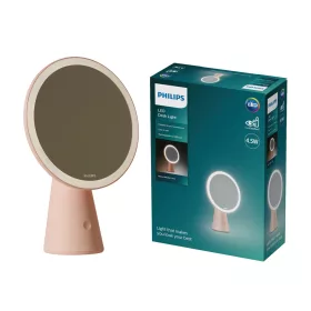   LED tükör asztali lámpa 4,5 W CCT fényerőszabályzó USB rózsaszín PHILIPS