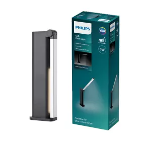   LED Asztali lámpa Asztal AMBER 5W 4000K Dimmelhető USB Fekete PHILIPS