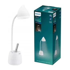   LED asztali lámpa SAPKA 4,5 W CCT fényerőszabályzó USB fehér PHILIPS