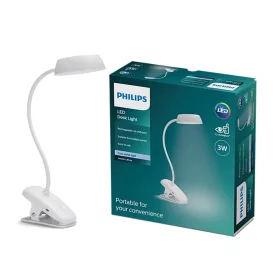   LED asztali lámpa DONUTCLIP 3W 4000K szabályozható USB fehér bilinccsel PHILIPS