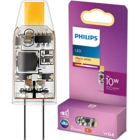 G4 LED kapszulaizzó 1W = 10W 100lm 2700K Meleg 12V Philips