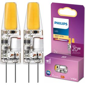   2x G4 LED kapszulaizzó 1,7 W = 20 W 200 lm 2700 K Meleg 12 V Philips