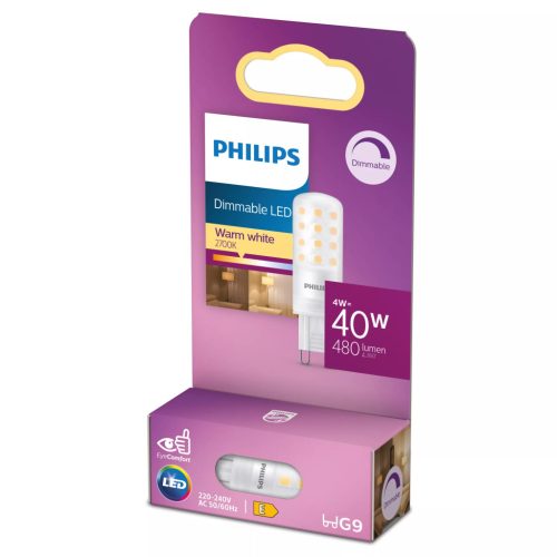 G9 LED kapszulaizzó 4W = 40W 480lm 2700K Meleg 320° Szabályozható Philips