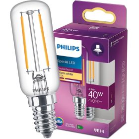   LED izzó E14 T25 4,5W = 40W 470lm 2700K meleg izzószál PHILIPS