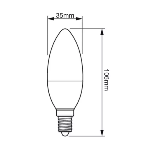 LED gyertyakörte E14 B35 2,8W = 25W 250lm 2700K meleg PHILIPS