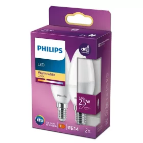   2 db LED-es gyertyakörte készlet E14 B35 2,8W = 25W 250lm 2700K meleg PHILIPS