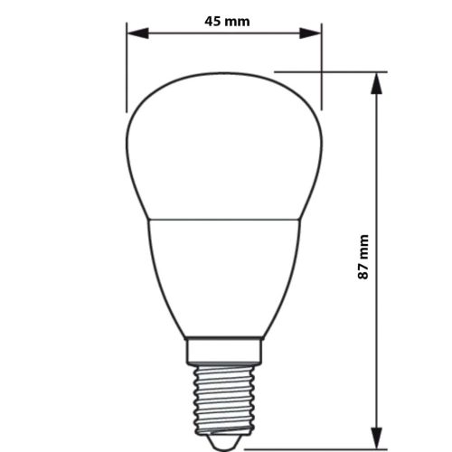 LED izzó Globe E14 P45 5W = 40W 470lm 2700K meleg PHILIPS