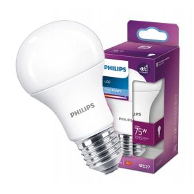   LED izzó E27 A60 10W = 75W 1055lm 6500K hideg fehér PHILIPS