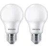 2x LED izzó E27 A60 7W = 60W 806lm 2700K Meleg 150° PHILIPS