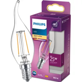   LED izzó E14 BA35 2W = 25W 250lm 2700K meleg izzószál PHILIPS