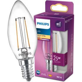   LED izzó E14 B35 2W = 25W 250lm 2700K meleg izzószál PHILIPS