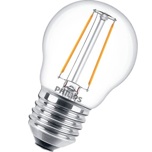 LED izzó E27 P45 2W = 25W 250lm 2700K meleg izzószál PHILIPS