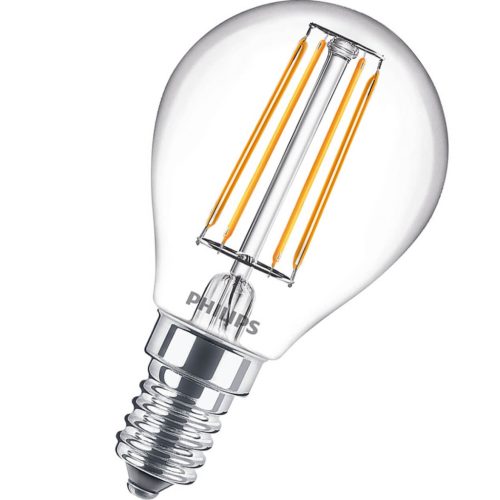 LED izzó E14 P45 4.3W = 40W 470lm 2700K meleg izzószál PHILIPS
