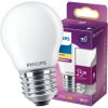 LED izzó E27 P45 2,2W = 25W 250lm 2700K meleg izzószál PHILIPS