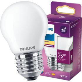   LED izzó E27 P45 2,2W = 25W 250lm 2700K meleg izzószál PHILIPS