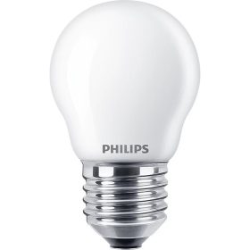   LED izzó gömb E27 P45 6.5W = 60W 806lm 2700K meleg izzószál tejes PHILIPS