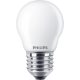 LED izzó gömb E27 P45 6.5W = 60W 806lm 2700K meleg izzószál tejes PHILIPS