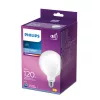 LED izzó E27 gömb alakú G120 13W = 120W 2000lm 6500K hideg izzószálas LED Classic Philips