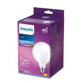   LED izzó E27 gömb alakú G120 13W = 120W 2000lm 6500K hideg izzószálas LED Classic Philips