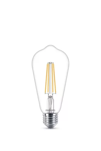 LED Edison izzó E27 ST64 4.3W = 40W 470lm 2700K meleg izzószál PHILIPS